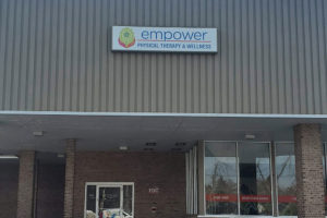 sign enclosure lit business sign